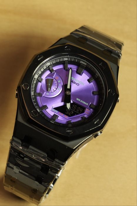 Casio G Shock 2100 purple Кастом Оригінал часы мужсие металевий custom