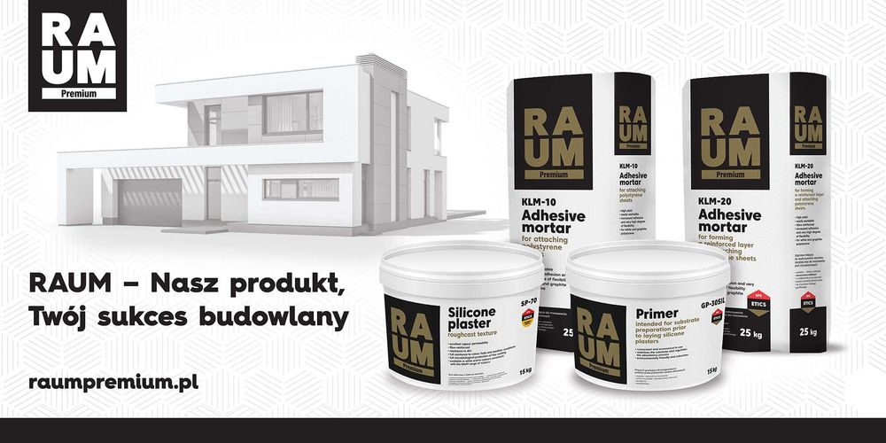 Farba wewnętrzna lateksowa RAUM Premium 10L mieszalnik farb i tynków