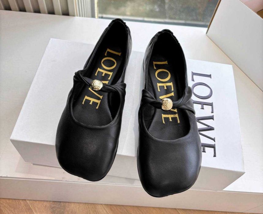 Балетки в стилі LOEWE Soft Pebble з натуральної шкіри NAPPA