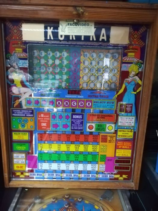 Bingo Pinball máquina jogo vintage anos 50