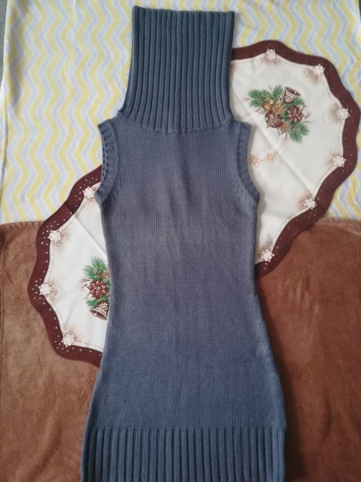 Szara Sukienko-tunika rozm. S/M ciepła.