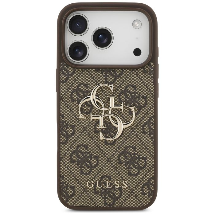 Etui do iPhone 17 Pro Guess 4G Big Logo brązowy