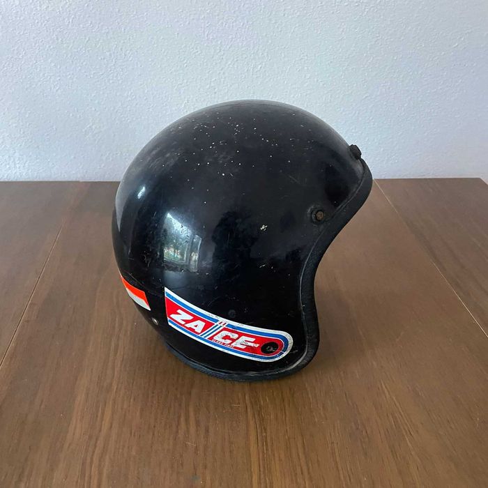 ZAICE Vintage Black Motorcycle Helmet for Children