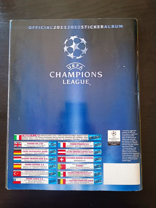 Caderneta futebol Champions 2011/2012 completa