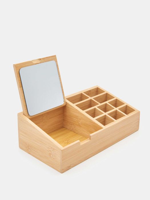 Органайзер для столу з дзеркалом з бамбуку