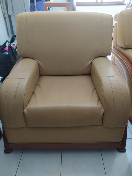 Sofás de pele (camel/beje)