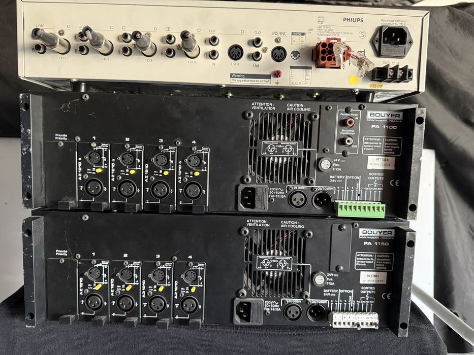 Amplificador  bouyer PA 1100 PA 1150 e Phillips SQ20
