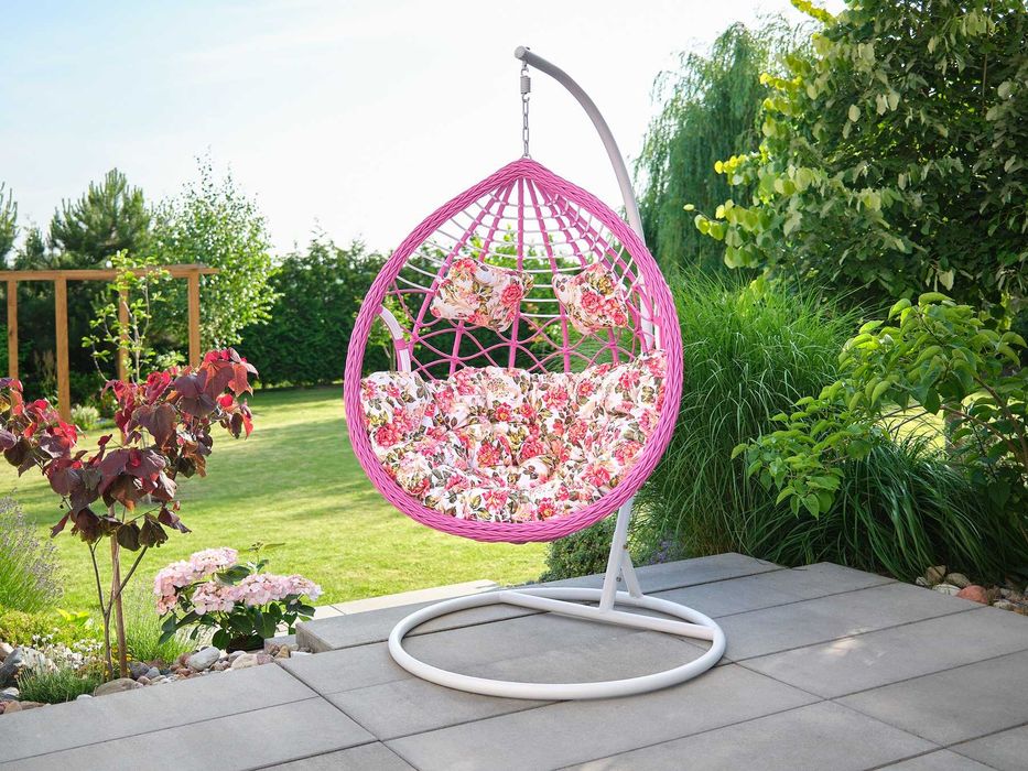 FOTEL Wiszący Bujany Ogrodowy Kosz HUŚTAWKA Kokon PREMIUM + Poduszki