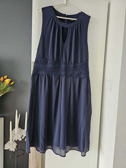 Zizzi granatowa sukienka s/m