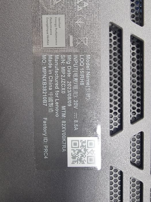 Топ кейс Lenovo LOQ 15IRH8
