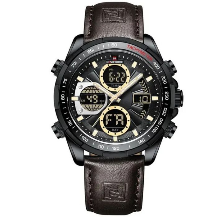 Zegarek Męski Tachometr Stoper Datownik Alarm