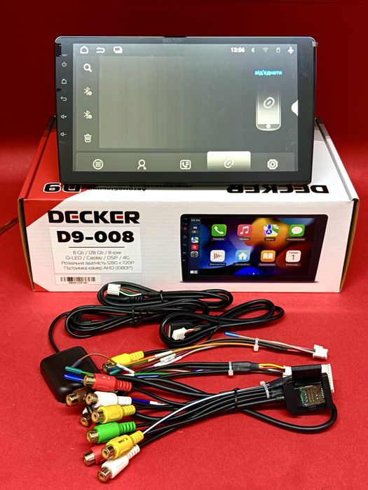 Decker D9-008 9/10” Android 14 8/128 DSP 4G CarPlay QLED магнітола