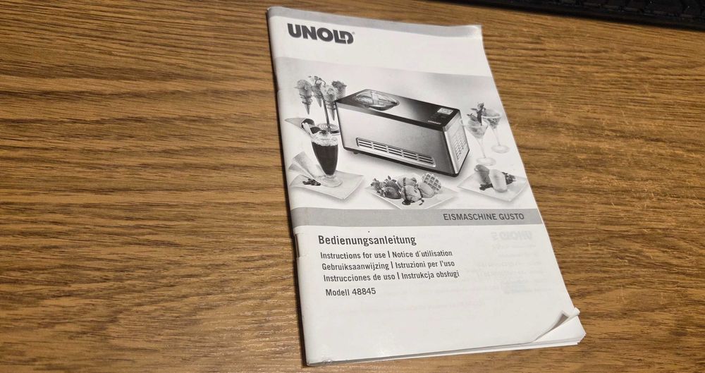Unold 48845 Maszynka do robienia lodów 180W 2L, stan: jak nowa