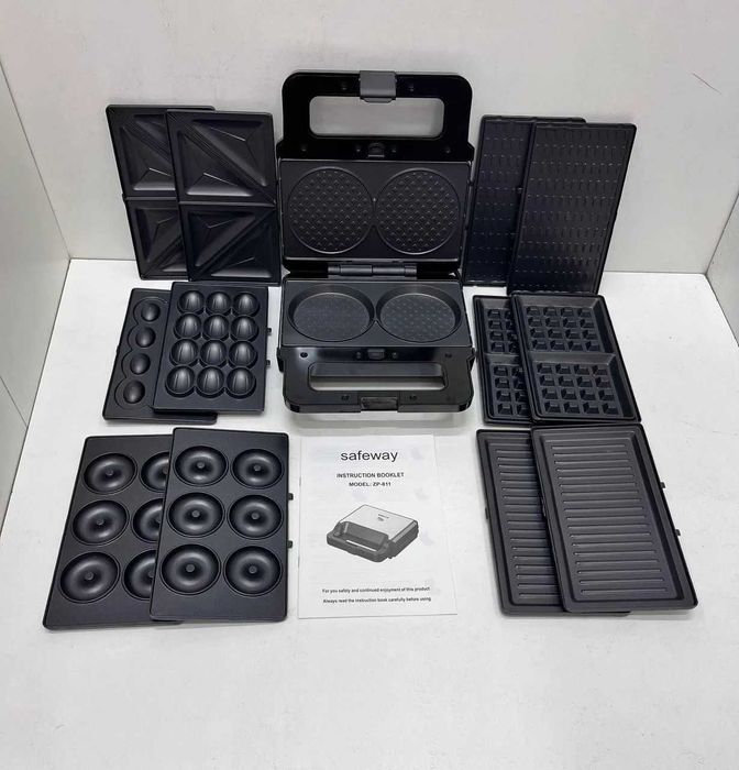 Вафельница 7в1 2200 Вт Zepline ZP-811 Мультимейкер 7 насадок новый!