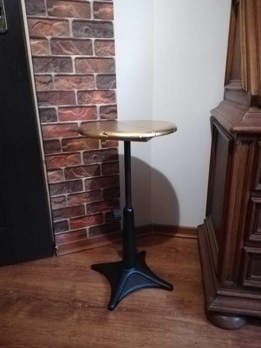 stołek taboret żeliwny loft retro antyk
