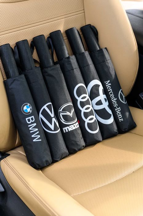 Автомобільна парасоля автомат з логотипом BMW, Audi, Mercedes та інші (Зонт)