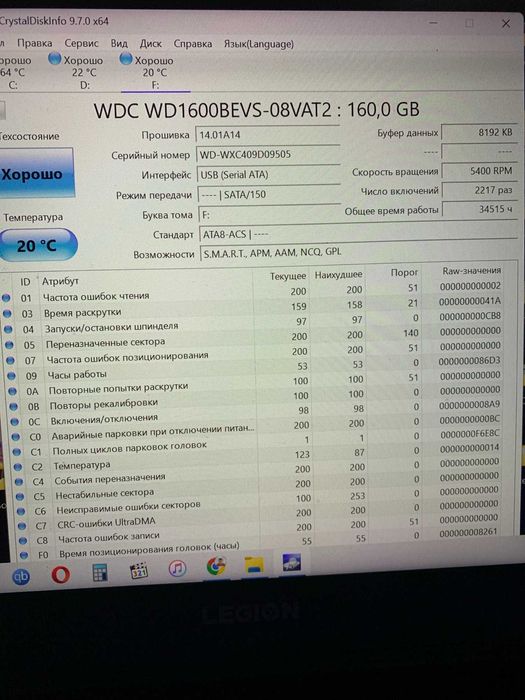 Внешний жесткий диск Western Digital 160ГБ  usb + сумочка