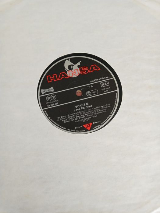 Płyta winylowa Boney M Live For Sale 1977 r.