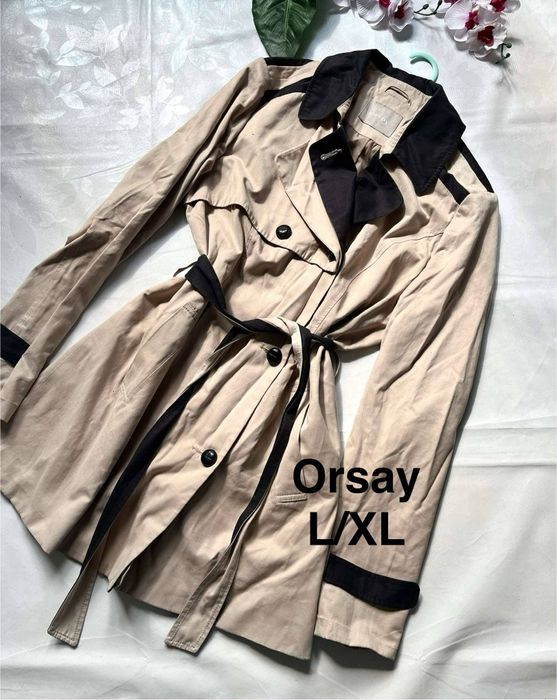 Trencz prochowiec Orsay beżowy płaszcz L/XL cotton 50%