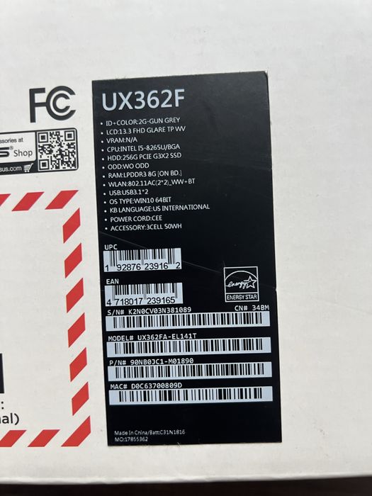 Asus Zenbook Flip 13 i5 8 Gen 8/256