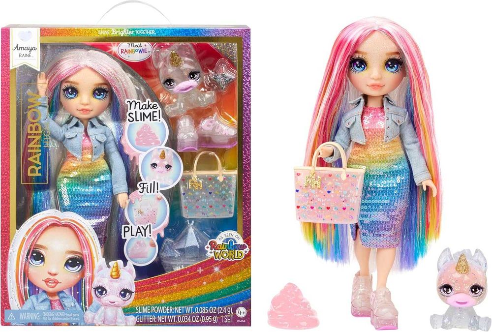 Rainbow High Jade, Sunny, Skyler, Violet, Ruby, Amaya Slime Kit & Pet