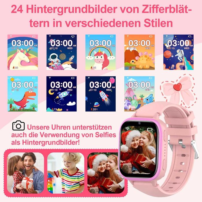 OKYUK smartwatch dla dzieci telefon aparat gry budzik audiobooki SIM