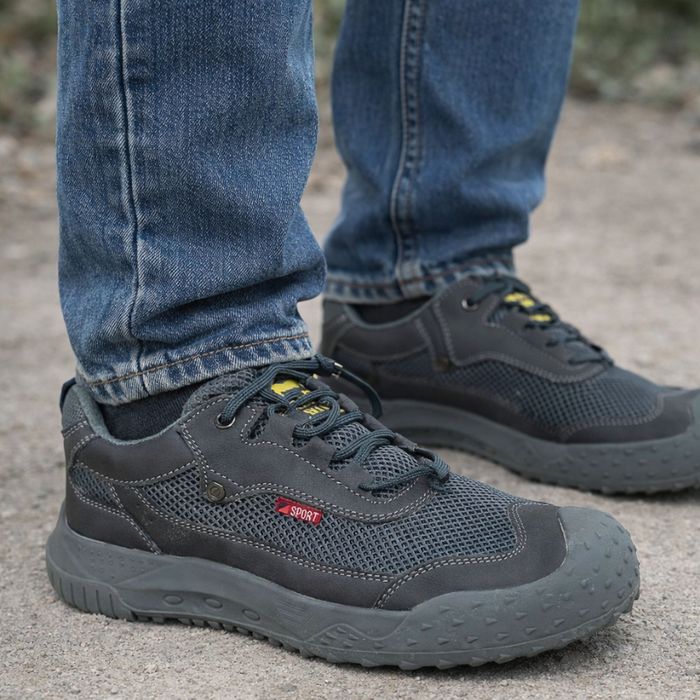 Buty robocze męskie szare oddychające stalowy nosek EU43 (26 cm)