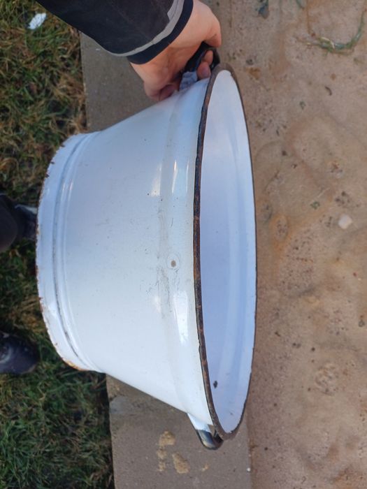 Wanienka misa emaliowana PRL staroć antyk