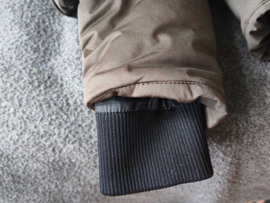 Куртка ZARA зимова - оливково-сіра, розмір S/M