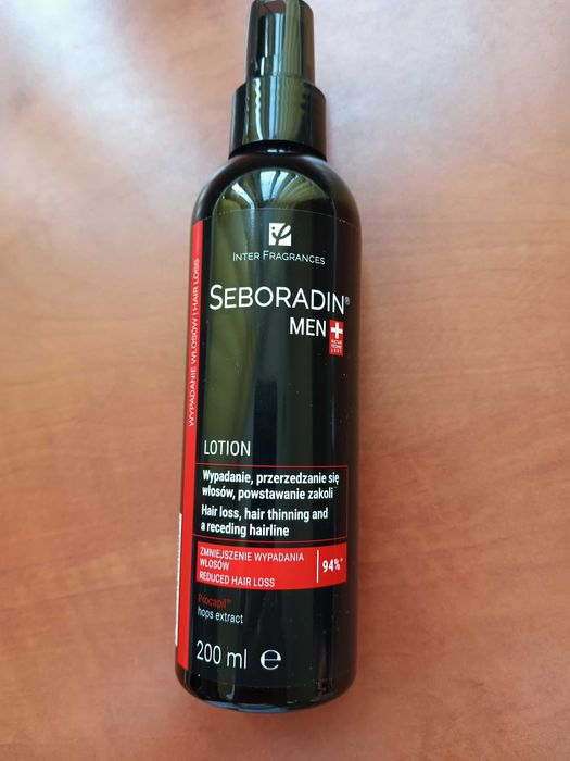 Seboradin MEN lotion wypadanie przerzedzanie się włosów zakola