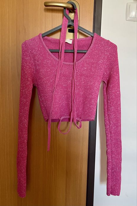 Crop top LeGer malha cor rosa