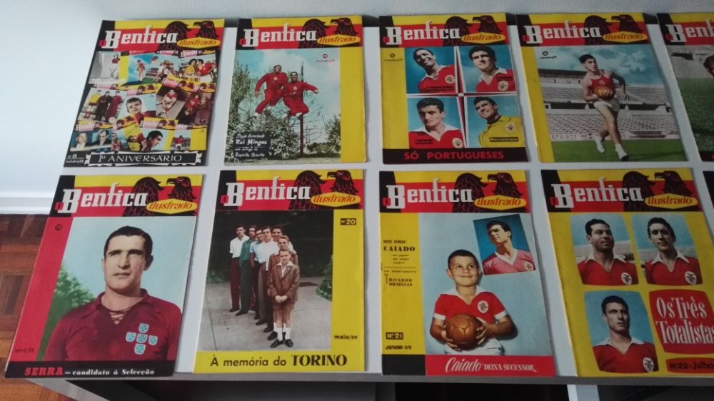 Colecção de revistas "O Benfica Ilustrado" de 1957 até 1966 - Rara