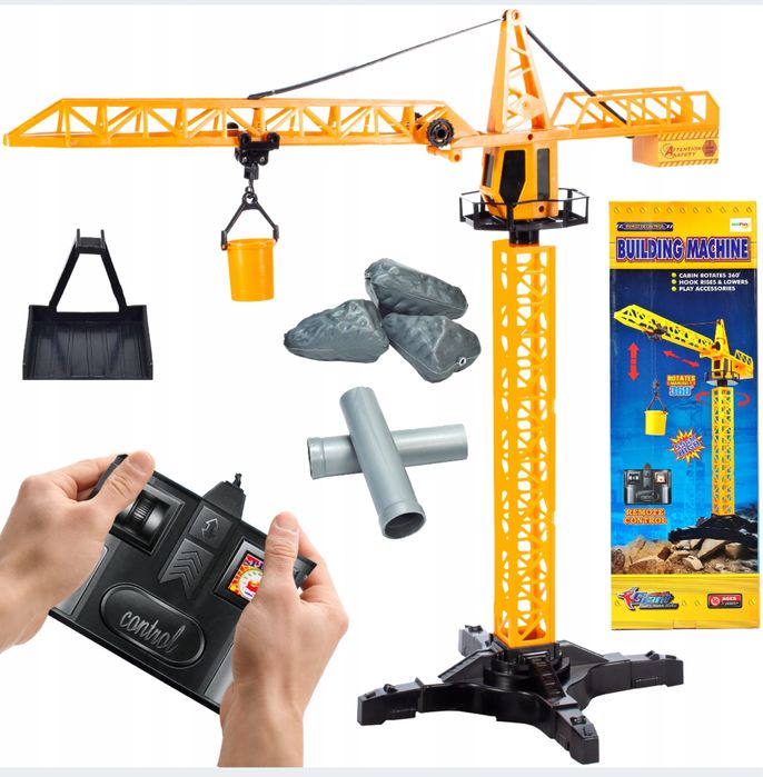 Dźwig Żuraw Budowlany Duży Zdalnie Sterowany Pilot Prezent Dla Dzieci