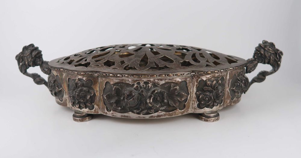 Centro de mesa português em prata