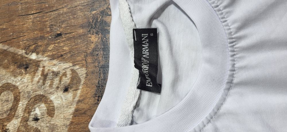 Biała koszulka męska t-shirt bawełna premium złote logo S