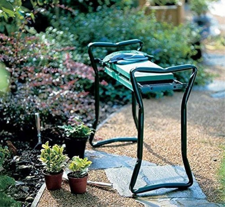 Taboret Klęcznik Ogrodowy Wielofunkcyjny Krzesło Składane Organizer