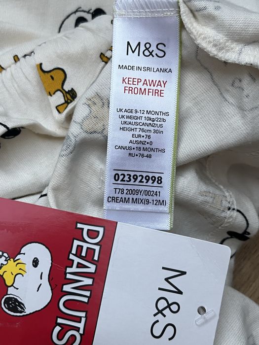 Sukienka z falbanką bawełniana M&S 74-80 , 76