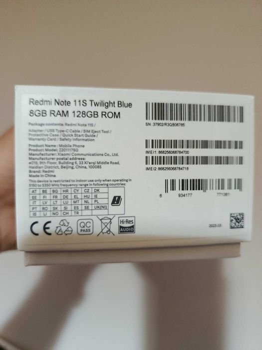 Redmi Note 11S 8GB/12GB Twilight Blue Niebieski