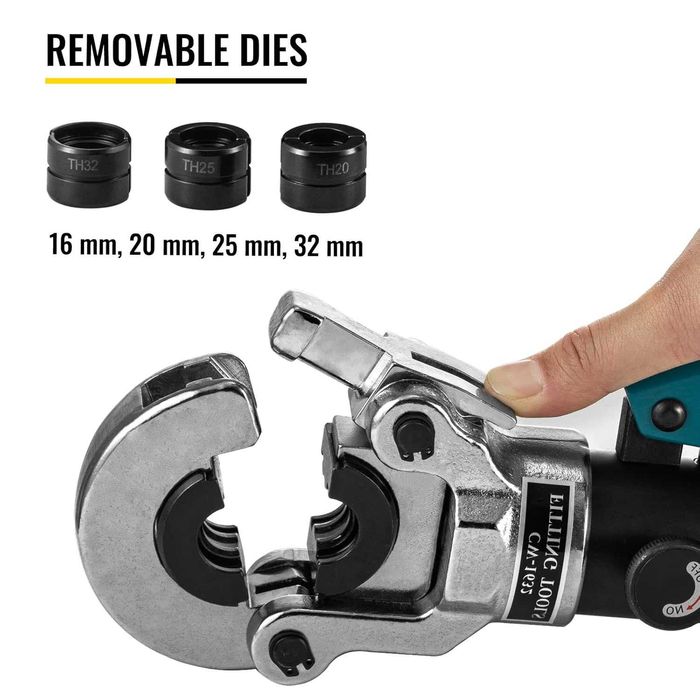 Alicate Cravar Hidráulico Multicamada, Pex, 16,20,25,32mm - Novo