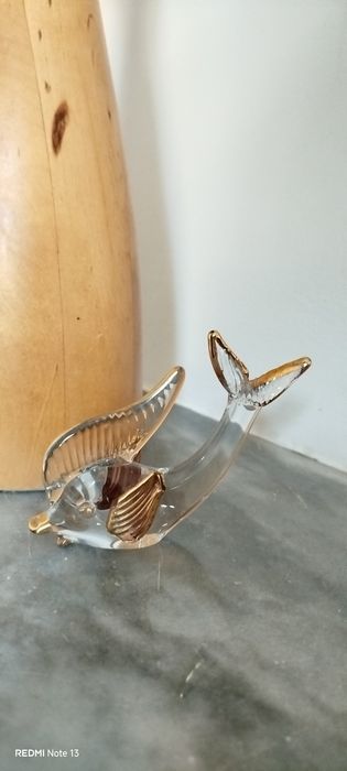 Peixe e caracol em vidro
