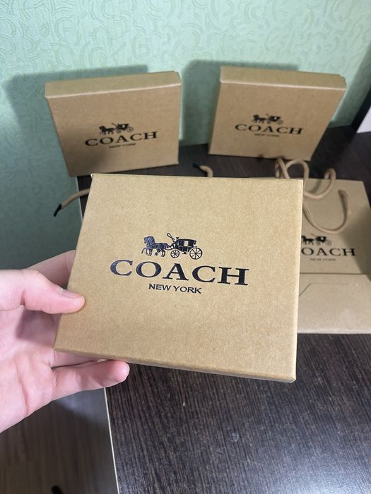 Купити гаманець Coach + подарунковий пакет, кошельок коуч для хлопця,