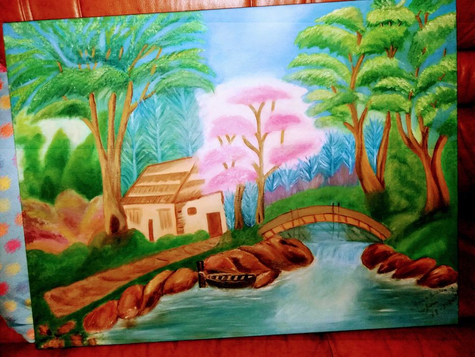 Quadro em tela de caixa alta