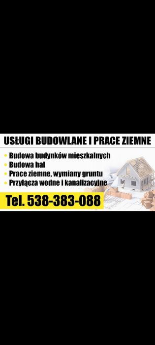 Usługi budowlane  Budowy domów , płyty fundamentowe