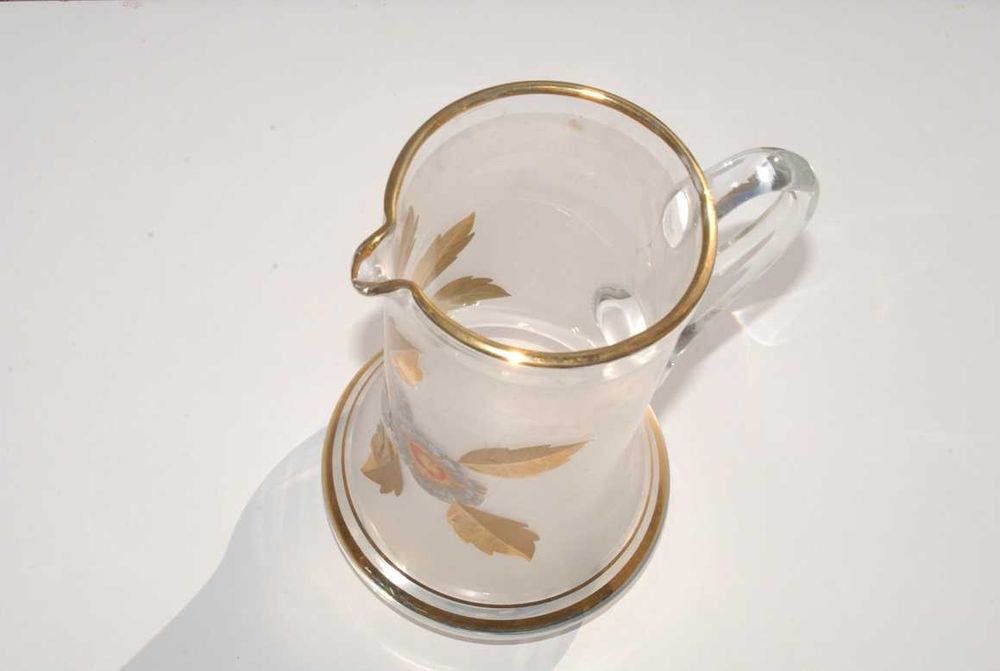 Stara dzbanek szklany antyk kolekcjonerski