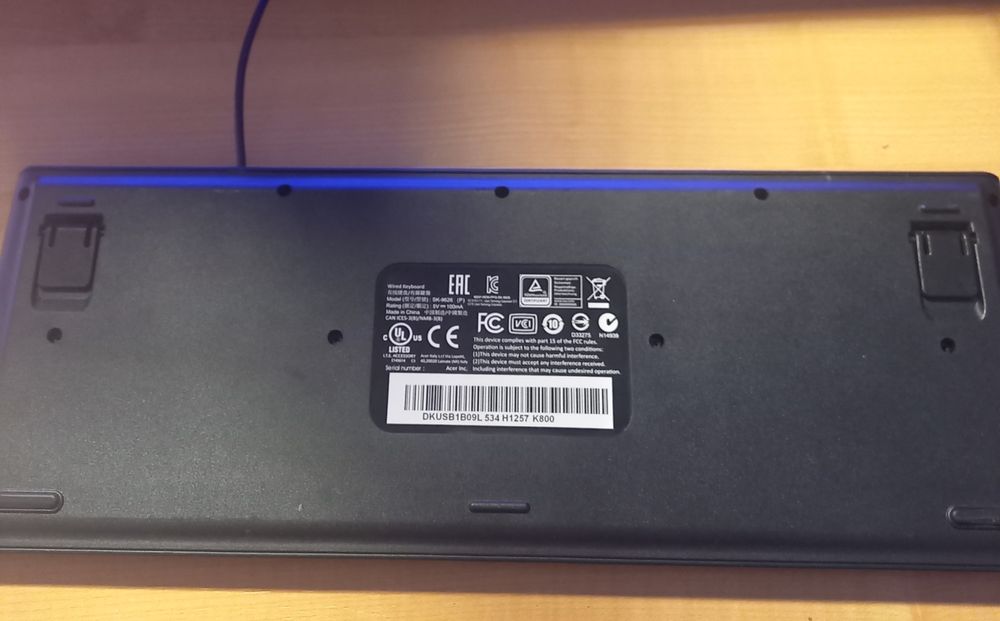 Teclado packard bell