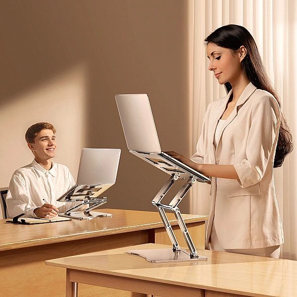 Podstawka pod laptopa Wozinsky WRS-CPY75DSS aluminiowa - srebrna