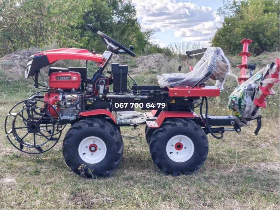 переломка мототрактор FORTE MT-192 GH PRO з гідравлікою на бензині Форте 18 к.с. карданна передача 4х4 + Безкоштовна доставка