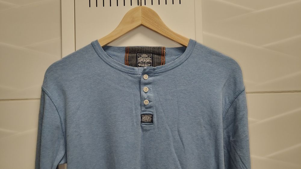 Koszulka Superdry r. M longsleeve niebieska