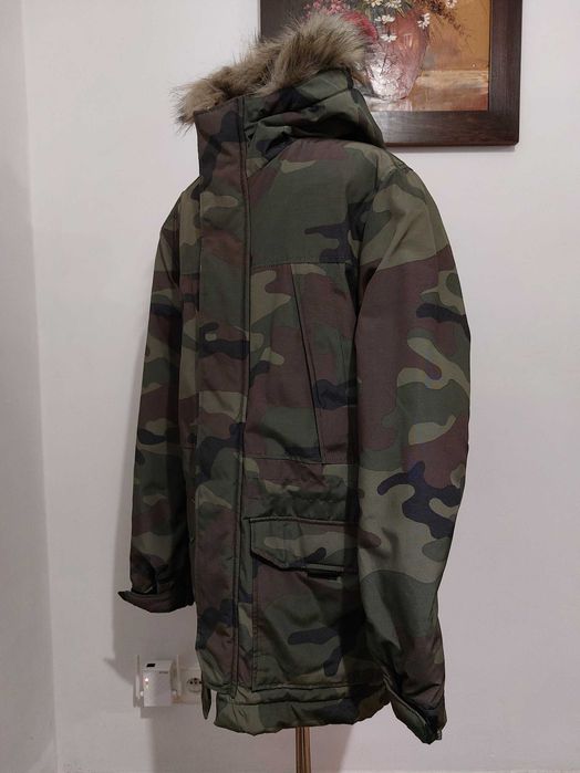 Męska kurtka zimowa moro, S