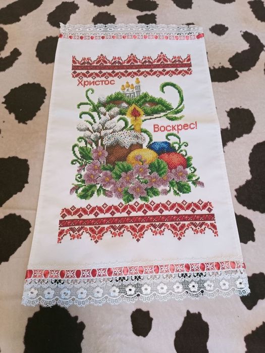 Пасхальні рушнички вишиті чеським бісером